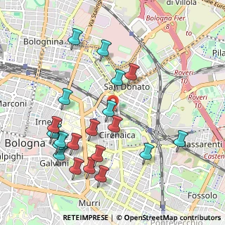 Mappa Via Gastone Rossi, 40138 Bologna BO, Italia (1.1035)