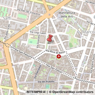 Mappa Piazza Manfredi Azzarita,  7, 40122 Bologna, Bologna (Emilia Romagna)