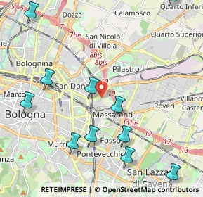 Mappa Via del Terrapieno, 40138 Bologna BO, Italia (2.825)