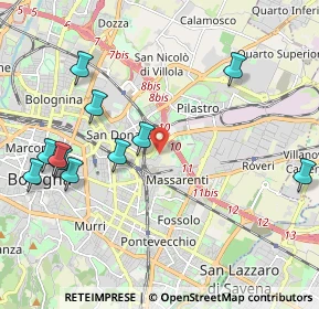 Mappa Via del Terrapieno, 40138 Bologna BO, Italia (2.39182)