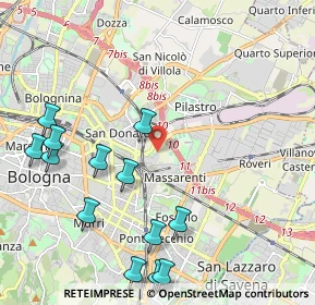 Mappa Via del Terrapieno, 40138 Bologna BO, Italia (2.57385)