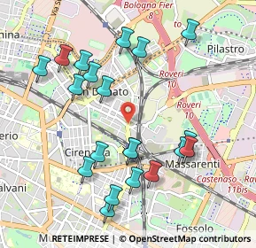 Mappa Via Mondo, 40138 Bologna BO, Italia (1.0555)