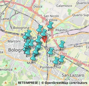 Mappa Via Mondo, 40138 Bologna BO, Italia (1.54368)