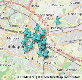 Mappa Via Mondo, 40138 Bologna BO, Italia (1.2455)