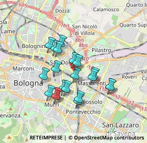 Mappa Via Mondo, 40138 Bologna BO, Italia (1.461)