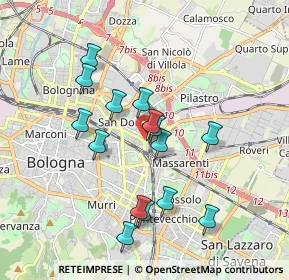 Mappa Via Mondo, 40138 Bologna BO, Italia (1.69133)