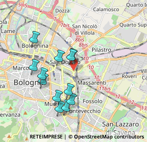 Mappa Via Mondo, 40138 Bologna BO, Italia (1.78667)