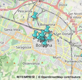 Mappa CAP, 40122 Bologna BO, Italia (1.24636)