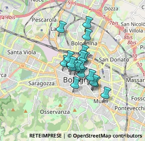 Mappa CAP, 40122 Bologna BO, Italia (1.00222)
