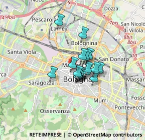 Mappa CAP, 40122 Bologna BO, Italia (0.98294)