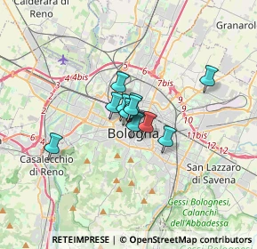Mappa CAP, 40122 Bologna BO, Italia (1.76)