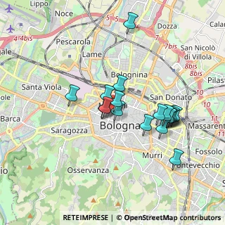 Mappa CAP, 40122 Bologna BO, Italia (1.55053)
