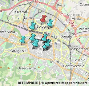 Mappa Via delle Moline, 40126 Bologna BO, Italia (1.00357)