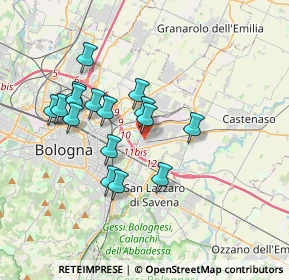 Mappa Via del Carrozzaio, 40138 Bologna BO, Italia (3.22813)