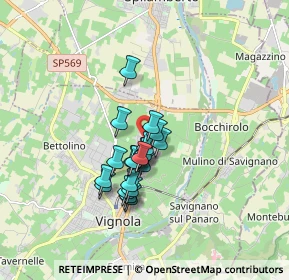 Mappa Via Massimo Bontempelli, 41058 Vignola MO, Italia (1.2485)
