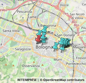 Mappa Via Dè Preti, 40121 Bologna BO, Italia (1.29563)