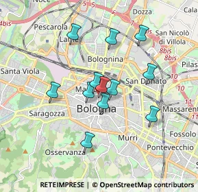 Mappa Via Malcontenti, 40121 Bologna BO, Italia (1.45333)