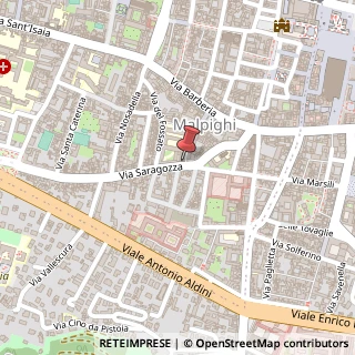 Mappa Via Saragozza, 3, 40123 Bologna, Bologna (Emilia Romagna)