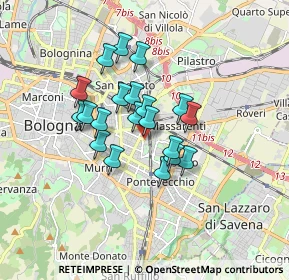 Mappa Largo Giovanni Ignazio Molina, 40138 Bologna BO, Italia (1.2835)