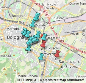 Mappa Largo Giovanni Ignazio Molina, 40138 Bologna BO, Italia (1.3905)