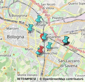 Mappa Largo Giovanni Ignazio Molina, 40138 Bologna BO, Italia (1.58091)