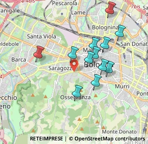 Mappa Via Bellinzona, 40134 Bologna BO, Italia (1.6625)