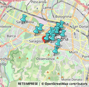 Mappa Via Bellinzona, 40134 Bologna BO, Italia (1.10438)