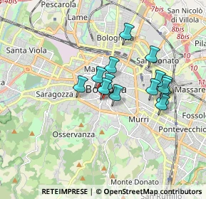Mappa Via D'Azeglio, 40124 Bologna BO, Italia (1.42643)