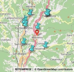 Mappa Via Francesco Profumo, 16010 Serra Riccò GE, Italia (1.82917)