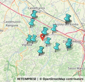 Mappa Via Matilde Da Canossa, 40053 Valsamoggia BO, Italia (6.84778)