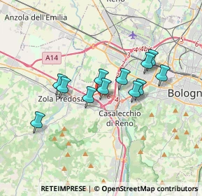 Mappa Via Di Vittorio Giuseppe, 40033 Casalecchio di Reno BO, Italia (2.84083)