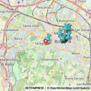 Mappa SS Porrettana, 40134 Bologna BO, Italia (1.72333)