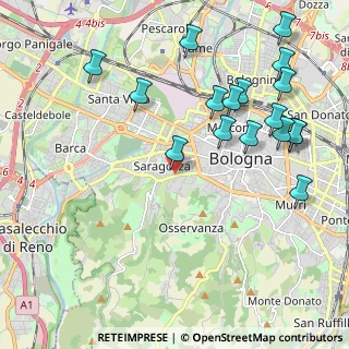 Mappa SS Porrettana, 40134 Bologna BO, Italia (2.44706)