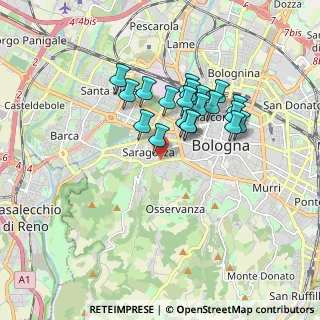 Mappa SS Porrettana, 40134 Bologna BO, Italia (1.455)