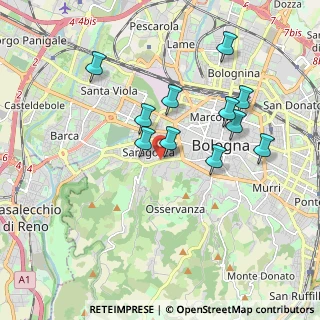 Mappa SS Porrettana, 40134 Bologna BO, Italia (1.74091)
