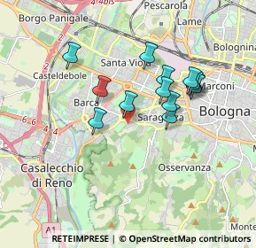 Mappa Via Bartolomeo Cesi, 40134 Bologna BO, Italia (1.52692)