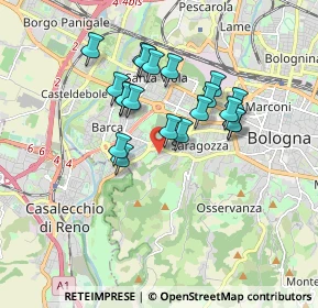 Mappa Via Bartolomeo Cesi, 40134 Bologna BO, Italia (1.491)