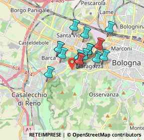 Mappa Via Bartolomeo Cesi, 40134 Bologna BO, Italia (1.16438)