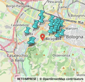 Mappa Via Bartolomeo Cesi, 40134 Bologna BO, Italia (1.459)