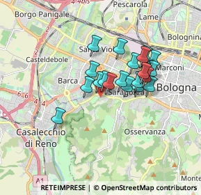 Mappa Via Bartolomeo Cesi, 40134 Bologna BO, Italia (1.32)