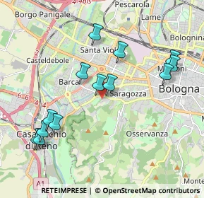 Mappa Via Bartolomeo Cesi, 40134 Bologna BO, Italia (2.09846)