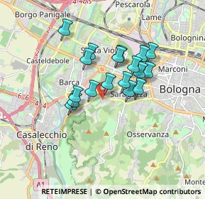 Mappa Via Bartolomeo Cesi, 40134 Bologna BO, Italia (1.34722)