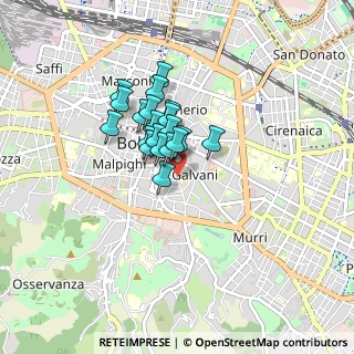 Mappa Via Castiglione, 40126 Bologna BO, Italia (0.5625)