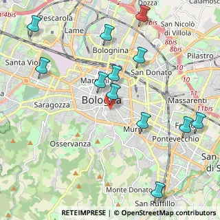 Mappa Via Castiglione, 40126 Bologna BO, Italia (2.44833)