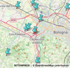 Mappa Tangenziale Nord Bologna, 40033 Casalecchio di Reno BO, Italia (5.25273)