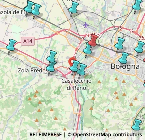 Mappa Tangenziale Nord Bologna, 40033 Casalecchio di Reno BO, Italia (5.8405)