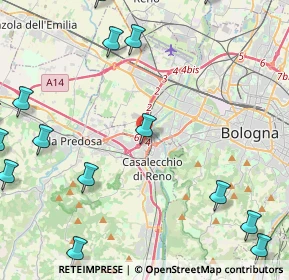 Mappa Tangenziale Nord Bologna, 40033 Casalecchio di Reno BO, Italia (6.76188)
