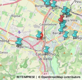 Mappa Tangenziale Nord Bologna, 40033 Casalecchio di Reno BO, Italia (2.51333)
