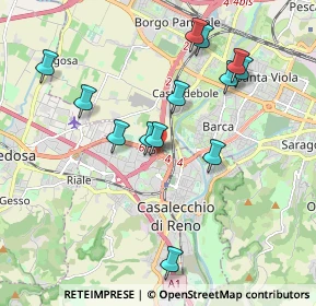 Mappa Tangenziale Nord Bologna, 40033 Casalecchio di Reno BO, Italia (1.93769)