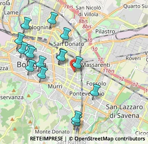 Mappa Via Pompeo Vizzani, 40138 Bologna BO, Italia (2.1775)